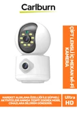 Hareket Algılama Özellikli Çift Yönlü Ses Bulut Depolama 2 MP+2 MP Çift Lensli İç Mekan Wi-Fi Kamera - 1