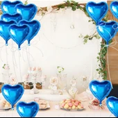Metalize Mavi Kalp Folyo Balon - 4