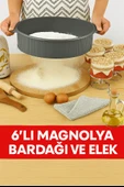 Magnolya Bardağı 6'lı ( Cam Değil Mika ) ve Un Yuvarlak Elek 1 Ad thumbnail 2