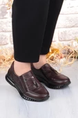 Pepita Z006 Comfort Yumuşak Esnek Kauçuk Kaymaz Taban Hakiki Deri Kadın Ayakkabı thumbnail 10