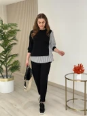 Kadın Gömlek Detay çizgili Yandan Bağlamalı Ikili Takım thumbnail 7