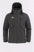 Erkek Gri Outdoor Su İtici Kapüşonlu Kaban – Rüzgar Geçirmez, Hafif ve Dayanıklı thumbnail 1