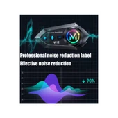 Y12  Motor Kask Kulaklık Rgb Modlu Radyolu Motosiklet Kulaklık 5.3 Bluetooth Intercom - 2