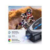 Q29 Motosiklet Kask Bluetooth Kulaklık Eşleşmeli 1080p Kamera Geniş Açı Su Geçirmez Intercom - 4