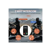 Yeni Model Y80-2x Motosiklet İntercom 2 Kişilik Bağlantı Rgb Işıklı Bluetooth Kulaklık Seti - 3