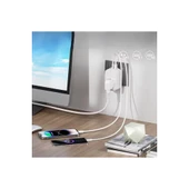 Tekli Yüksek Voltaj Korumalı Duvar Prizi 2x Type-c 1x Usb Çıkışlı Priz Grup Priz Çoğaltıcı Siyah - 2