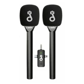 Çift Mikrofonlu Profosyonel Kablosuz Yüksek Kaliteli Ses Kaydı Röportaj Mikrofonu - 3