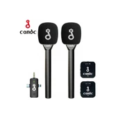 Çift Mikrofonlu Profosyonel Kablosuz Yüksek Kaliteli Ses Kaydı Röportaj Mikrofonu - 1