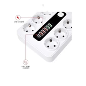 Hp-h04 3000w 10amper 6’lı 2metre Uzatma Kablolu Çoklu Termal Akım Priz - 4