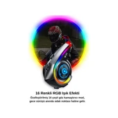 Y21 Rgb Işık Efektli Intercom Bluetooth Motosiklet Kask Kulaklığı Intercom Kulaklık - 3