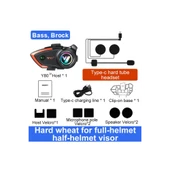 Yeni Model Y80-2x Motosiklet İntercom 2 Kişilik Bağlantı Rgb Işıklı Bluetooth Kulaklık Seti - 6