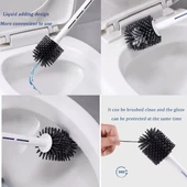 Deterjan Hazneli Silikon Tuvalet Fırçası - 1