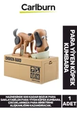 Özel Üretim Dekoratif 500 Demir Para Kapasiteli Pilli Para Yiyen Köpek Kumbara 16x15x8cm - 1