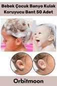 Premium Üretim Su Kaçırmaz Yumuşak Güvenli Bebek Banyo Kulak Koruyucu Şeffaf Bant 50 Adet thumbnail 1