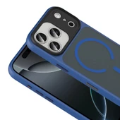 Apple iPhone 17 Pro Kılıf Mat Arka Yüzey Wireless Şarj Özellikli Zore Flet M-safe Kapak thumbnail 10