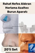 Yeni Seri Rahatlatıcı Uyku Önleyici Horlama Azaltıcı Nefes Alıp Verme Burun Delik Aparatı 20'li Set - 1