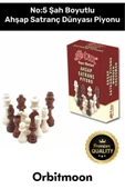 Premium Üretim Şah Boyu No: 5 Eksik Takımı Tamamlama Uyumlu Ahşap Satranç Dünyası Piyonu - 1