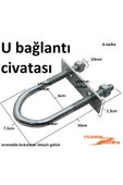 Dalgıç Raptiye 4 Adet U Civata Bağlantı Elemanı M-12 U Montaj Aparatı 16cm Boru Montaj Duble Büyük Boy - 2