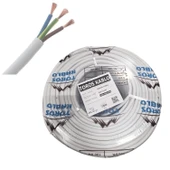 Toros Kablo Ttr 3 X 2.5mm Cca Kablo H05 W-f 100 Metre Beyaz - 1