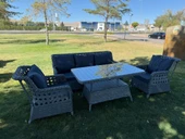 Ayaz 7 Kişilik Rattan Bahçe Oturma Grubu 3+1+1 Koltuk, Cam Masa Ve 2 Puf Hediyeli - 2