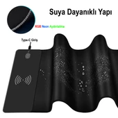 PM-25115 XL RGB GAMİNG MOUSE PAD WIRELESS TELEFON ŞARJ DESTEKLİ 14 MODLU 300X800X4MM - 6
