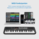 Jwin Sapphire MK-1537 37 Tuş Hassasiyetli Org (Adaptör Hediye) - Siyah - 5