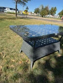 Ayaz 7 Kişilik Rattan Bahçe Oturma Grubu 3+1+1 Koltuk, Cam Masa Ve 2 Puf Hediyeli - 4