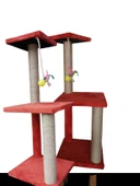 KEDİ TIRMALAMA TAHTASI 82.CM ÜÇ KATLI RENK TABA - 1