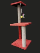 KEDİ TIRMALAMA TAHTASI 82.CM ÜÇ KATLI   RENK TABA - 2