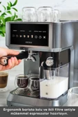 Karaca MyCaffe Barista S10 Entegre Süt Hazneli Otomatik Espresso Latte ve Cappuccino Mak. GalaxyGrey - 8