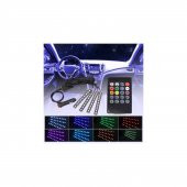 Unikum Seat Cordoba Araç Içi Ayak Altı LED Sese Duyarlı Rgb 12 LED Kumandalı - 3
