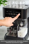 Karaca MyCaffe Barista S10 Entegre Süt Hazneli Otomatik Espresso Latte ve Cappuccino Mak. MatteBlack - 6