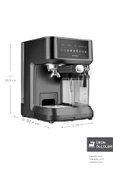 Karaca MyCaffe Barista S10 Entegre Süt Hazneli Otomatik Espresso Latte ve Cappuccino Mak. MatteBlack - 2
