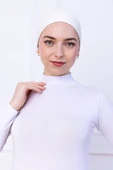 Loggia Kaymayan Silikonlu Bandana Bone Ekru - Kadın Tesettür Dikişsiz Kaymaz Geçme - Sportif Saç Bandı - 4