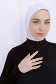 Loggia Balıkçı Yaka Boyunluklu Kolluk Acı Kahve - Likralı Dik Yakalı Kadın Body Tesettür Crop Bolero thumbnail 6