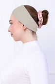 Loggia Kaymayan Silikonlu Bandana Bone - Sportif Saç Bandı-Bej thumbnail 2