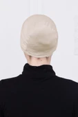 Loggia Geçmeli Bej Bone Önü Dikişsiz Kaymaz Lastikli Kadın Tesettür Pratik Geçme İç Bone thumbnail 6