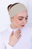 Loggia Kaymayan Silikonlu Bandana Bone - Sportif Saç Bandı-Bej thumbnail 1