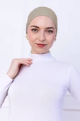 Loggia Kaymayan Silikonlu Bandana Bone Krem - Kadın Tesettür Dikişsiz Kaymaz Geçme - Sportif Saç Bandı - 4