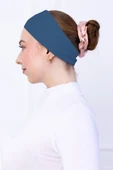 Loggia Kaymayan Silikonlu Bandana Bone Turkuaz - Kadın Tesettür Dikişsiz Kaymaz Geçme - Sportif Saç Bandı - 2