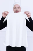 Loggia 2 Parçalı Pratik Namaz Örtüsü Beyaz Sandy Hijab - Kadın Tesettür Hazır Türban thumbnail 7