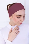 Loggia Kaymayan Silikonlu Bandana Bone - Sportif Saç Bandı-Gül Kurusu - 1