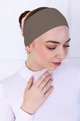 Loggia Kaymayan Silikonlu Bandana Bone - Sportif Saç Bandı-Kahverengi - 1
