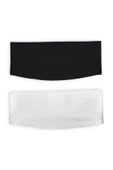Loggia 2 Adet Kaymayan Silikonlu Bandana Bone Siyah Beyaz - Kadın Tesettür Kaymaz - Sportif Saç Bandı - 2