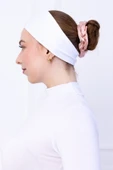 Loggia Kaymayan Silikonlu Bandana Bone Beyaz - Kadın Tesettür Dikişsiz Kaymaz Geçme - Sportif Saç Bandı - 2