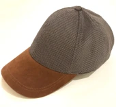 Monalisa Home Şık Kahve Ve Gri Rengi Kadife Erkek Şapka - 1