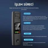 Monozone A20 Taşınabilir Alkol Test Cihazı Yüksek Hassasiyetli Alkol Ölçer Hd Ekran Temassız Şarjlı thumbnail 4