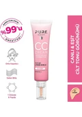 Pure Beauty CC Krem - Nemlendirici ve Güneş Koruyucu, SPF50 PA+++, Tüm Cilt Tipleri için Niasinamid İçeren, 30 ml - 1