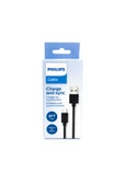 Philips 3a 45w Usba To Type-c Hızlı Şarj Ve Data Kablosu 1.2metre Siyah Dlc3541a/00 - 3