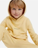 Açık Sarı  Kapüşonlu Çocuk Eşofman Takımı - 2